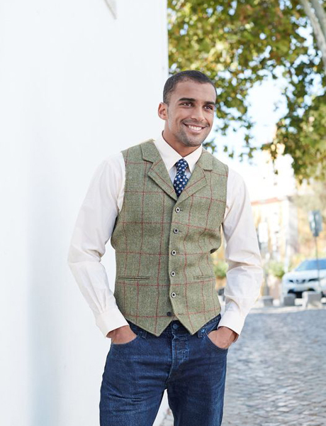 Mens Harris Tweed Waistcoats