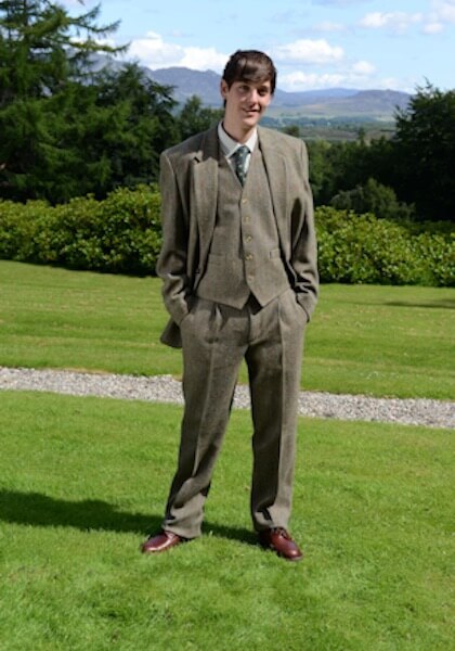 Vintage Glasgow Gray Tweed Suit