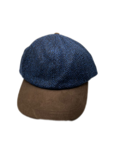 Baseball Cap Blue Herringbone