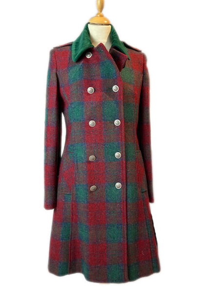 Bella Red Check Coat