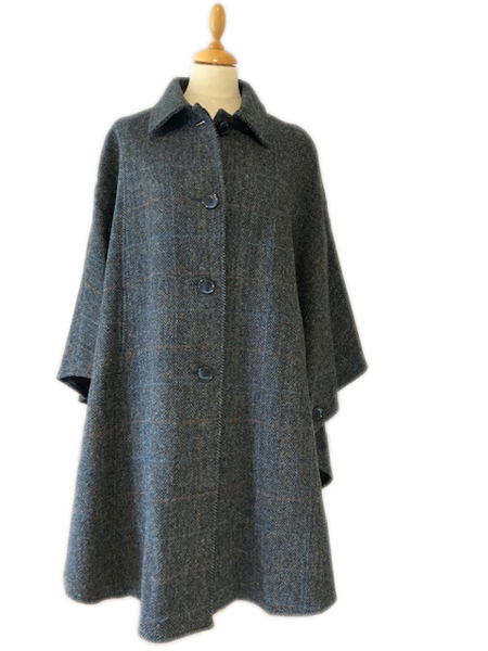 Blue Check Cape