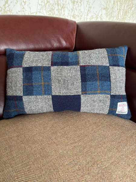 Blue Rectangular Cushion Front