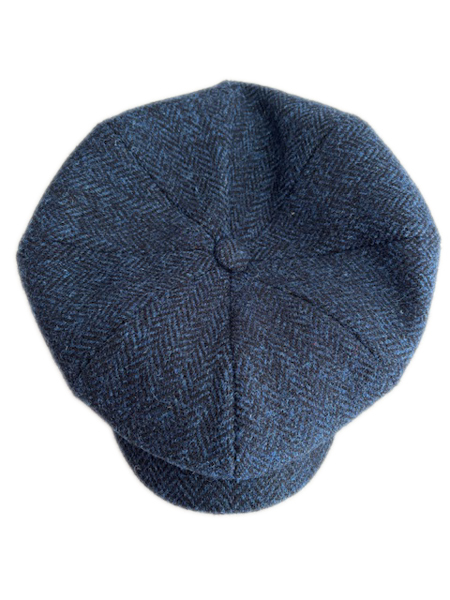 Carloway Blue Herringbone 8 Piece Cap Top