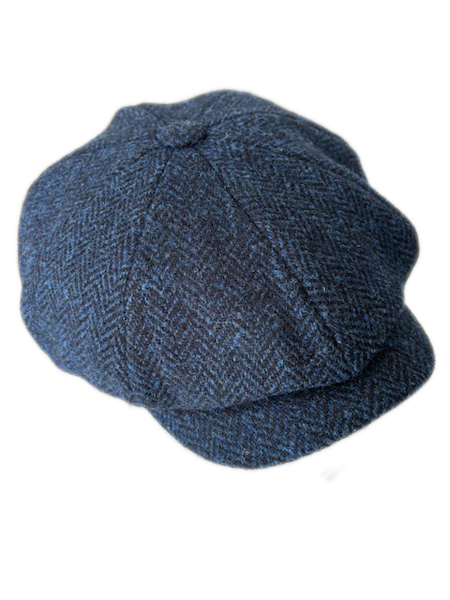 Carloway Blue Herringbone 8 Piece Cap