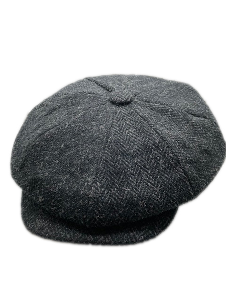 Charcoal Herringbone Cap