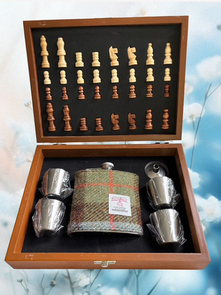 Chess Set And Flsk