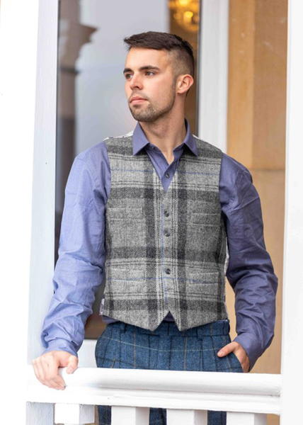 Christopher Waistcoat Grey Check