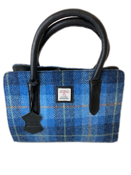 Classic Handbag Blue Check Front