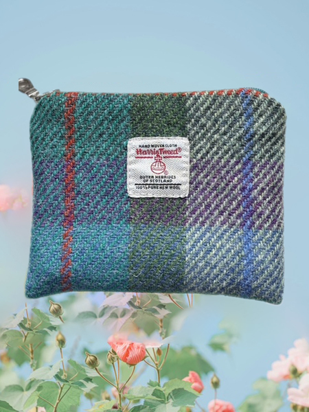 Credit Card Purse Green Check