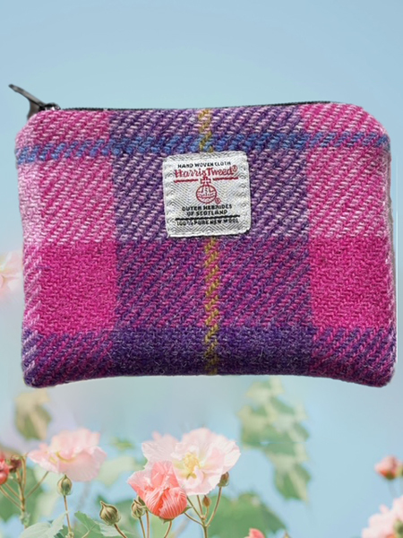 Credit Card Purse Pink Check