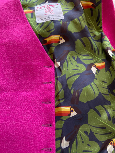 Fiona Waistcoat Fuschia Lining