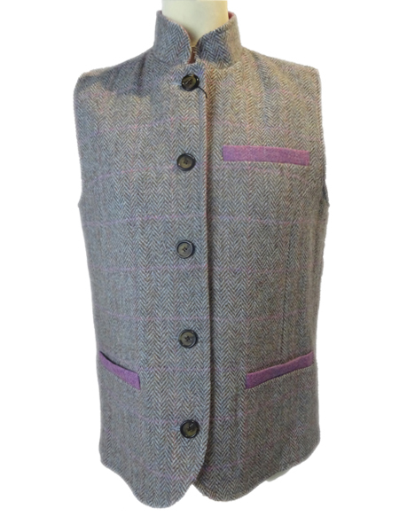 Gilet Pastel Herringbone Front