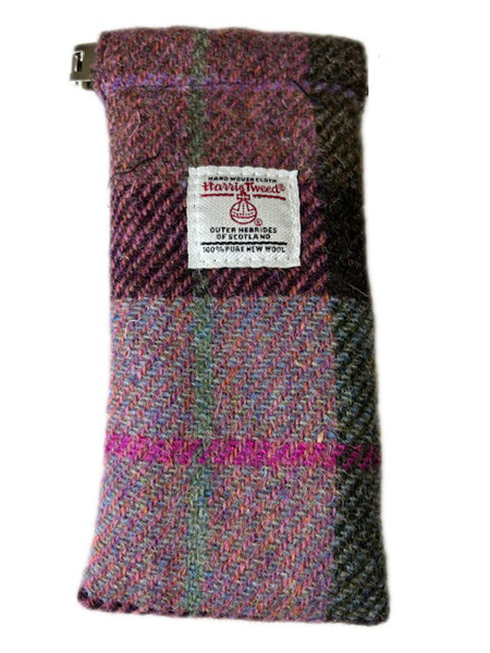 Glasses Case Pink Check