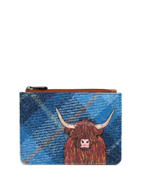 Hairy Cow Zip Top Purse Blue