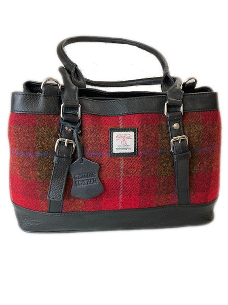 Handbag Red Check Front