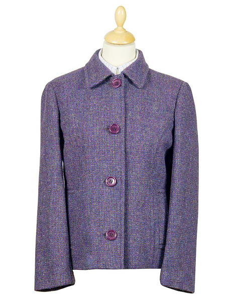 Harris Tweed Annie Jacket Purple 01