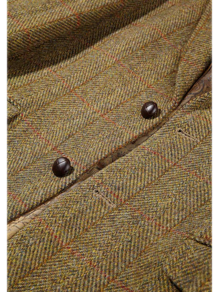 Men's Harris Tweed Patrick Jacket - Brown Blue Windowpane – Kiltane