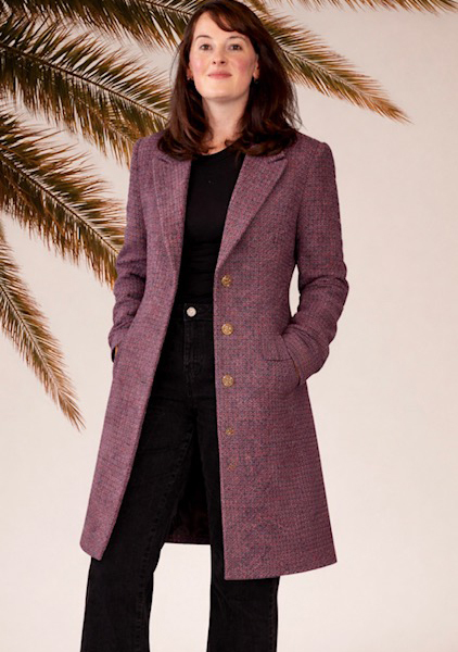 Ladies Purple Weave Coat