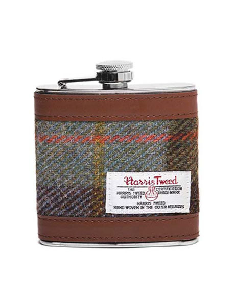 Macleod Harris Tweed Hip Flask