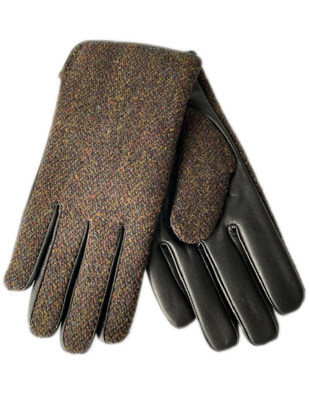 Mens Harris Tweed Brown Gloves