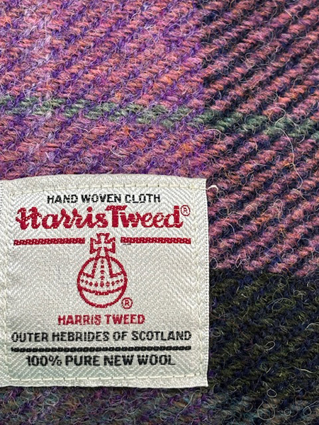 Pink Check Scarf Label