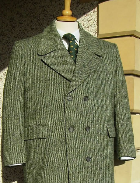 harris tweed long coat