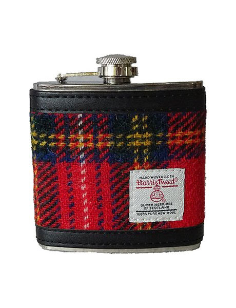 Royal Steward Harris Tweed Hip Flask