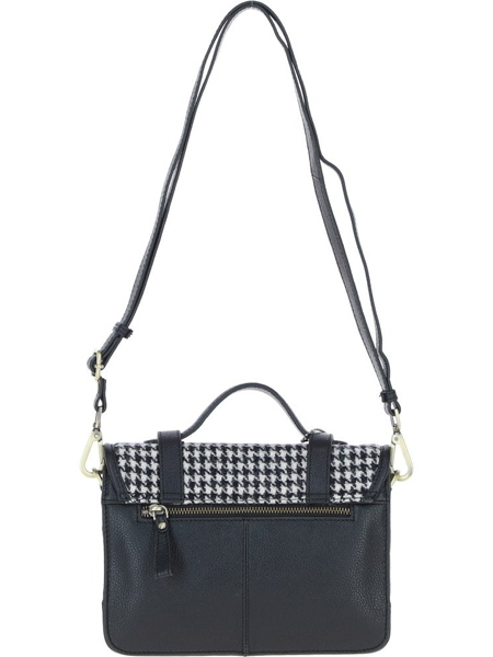 Satchel Bag Black And White Back