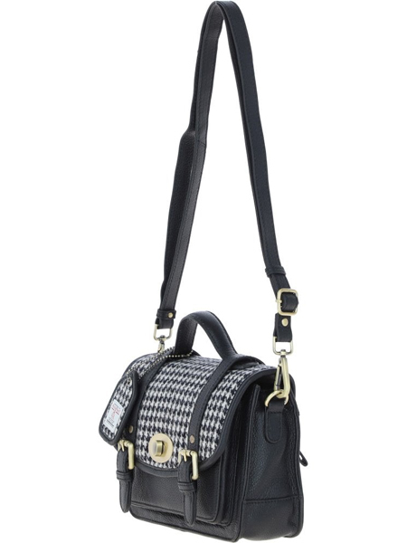 Satchel Bag Black And White Side