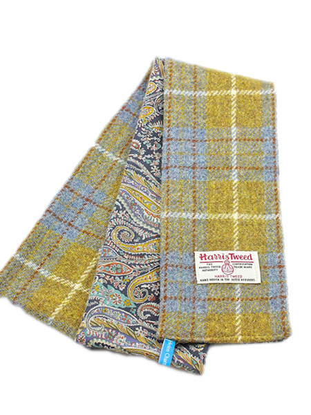 Skinny Scarf Mustard Check