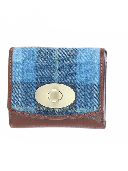 Small Purse Blue Check Front