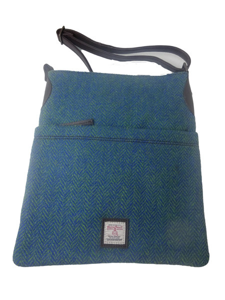 Stachel Bag Blue Green Herringbone