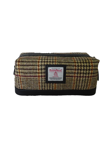 Toilet Bag Brown Check
