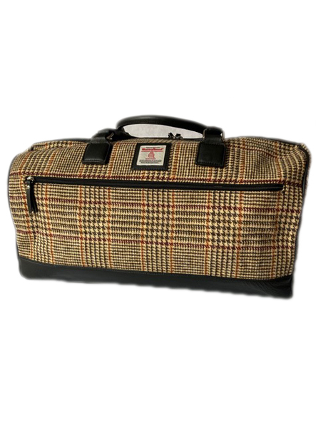 Travel Bag Brown Check Harris Tweed