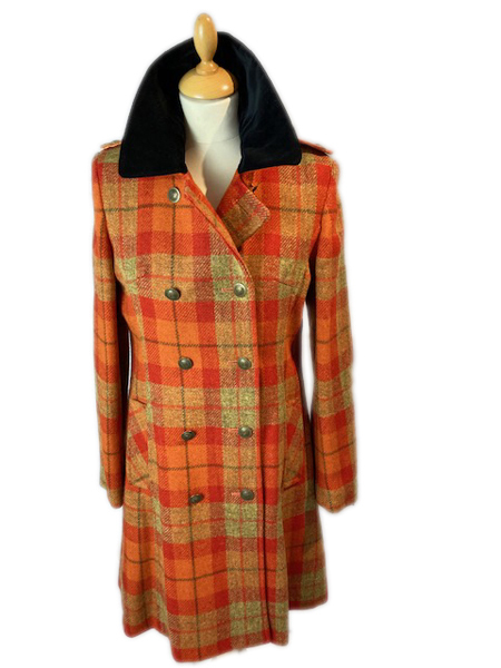 Vicki, Burnt Orange Check Harris Tweed Coat : Harris Tweed Shop, Buy ...