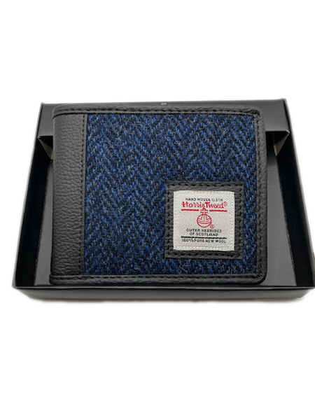 Wallet Blue Herringbone Boxed